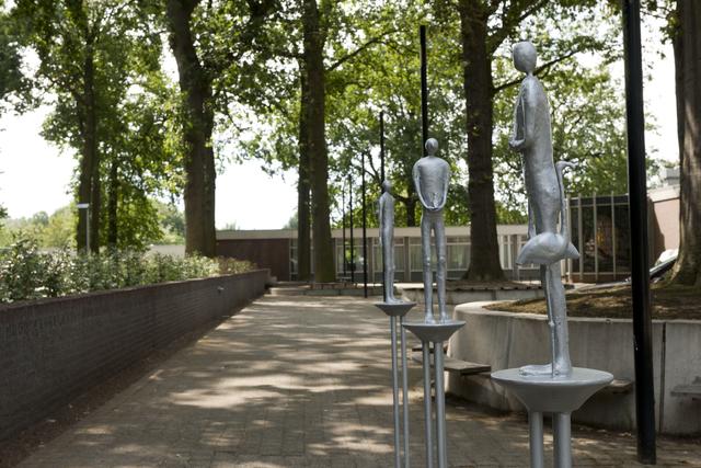 Aluminium sculpture, site view